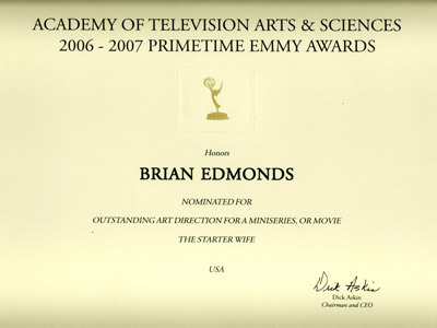 EMMY NOMINATION: OUTSTANDING ART DIRECTION